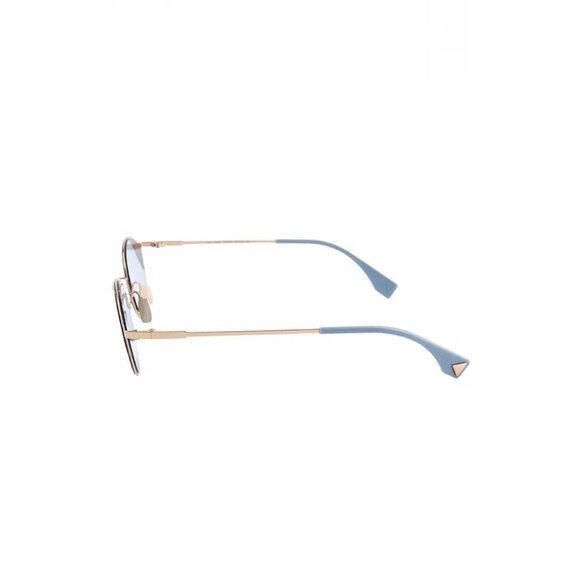 NEW Fendi FF 0342/S Blue Brown Gold Frame Color Block Cat Eye Sunglasses main image 4